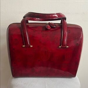 Vintage Must de Cartier "Happy Birthday" series top handle handbag